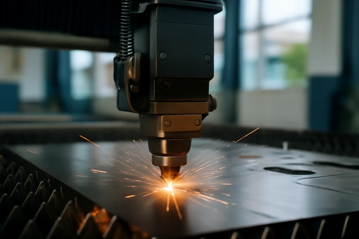 Laser cutting machine operating in Malaysian factory